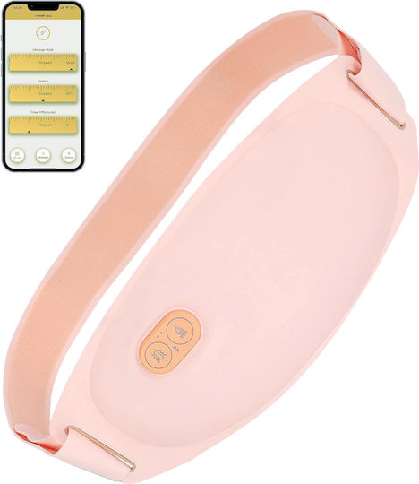 Centură Abdominală Bluetooth Dispozitiv De Masaj Cu Încălzire Anti-durere Menstruală Ciclu Suport Lombar Control Aplicație 3 Niveluri De Căldură 5 Moduri De Vibrație Reîncărcabilă Piersică