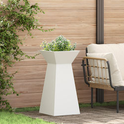vidaXL Blumentopfständer Metall Weiß 35cmx35cmx...