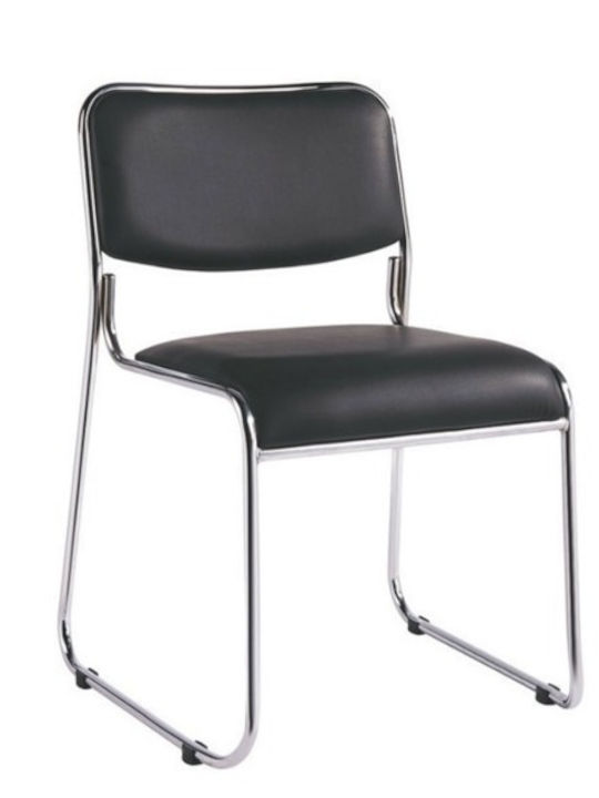 Scaun Vizitator în Culoare Negru 5buc