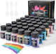 Set de Pigmenți Pudră Mica 36 Culoare Full Face X 10 G Aditiv Pudră Multifuncțional pentru Epoxy Resin Machiaj Săpun Lac de Unghii Lumânări Slime
