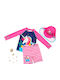 Queen Mother Bluepink Einhorn Kinder Badebekleidung-Set mit Schirm