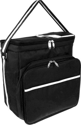 Geantă Izolată Termic Picnic Camping Tecos 18l Impermeabilă Neagră Dimensiuni 35x23x35 Centimetri