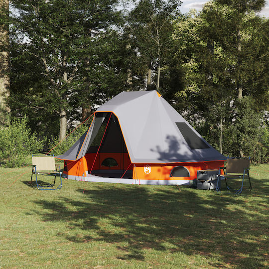 vidaXL Summer Camping Tent Teepee Gray for 6 People 466x310x240cm