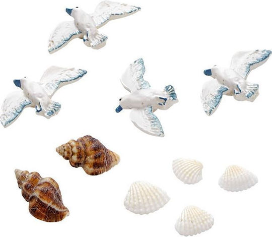 Knorr Prandell Elemente Decorative din Poliresin și Scoici 1-4cm 10 Bucăți 2180027-57