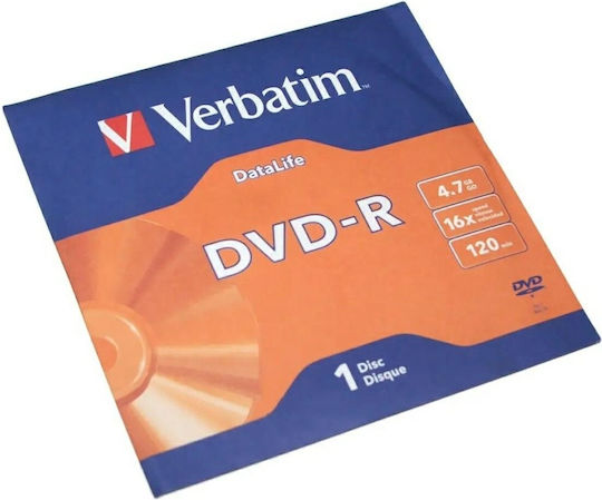 Verbatim Εγγράψιμο DVD-R 16x 4.7GB Cake Box 1τμχ