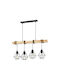 Braytron Pendant Light Black for 4 Bulbs E27