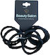 Beauty Salon Hair Scrunchies Black Set 8 Pieces