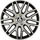 Versaco Car Hubcap Set Dakar Nc with Mitsubishi Emblem 13" 4pcs Silver