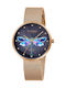 Strand by Obaku Women's Watch with Pink Gold Metal Bracelet