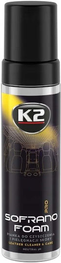 K2 Sofrano Foam Pro Spumă Curățare Pentru Părți Din Piele Autoturisme 200ml