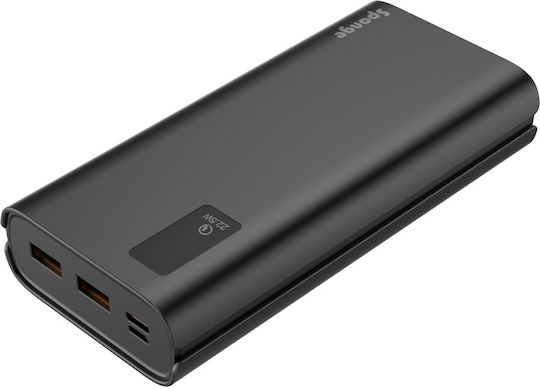 Sponge Power Bank 20000mAh 22.5W mit 2 USB-A Anschlüssen und USB-C Anschluss Schwarz