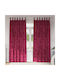 vidaXL Set Perdele Cu Bretele Roșii 140x260cm