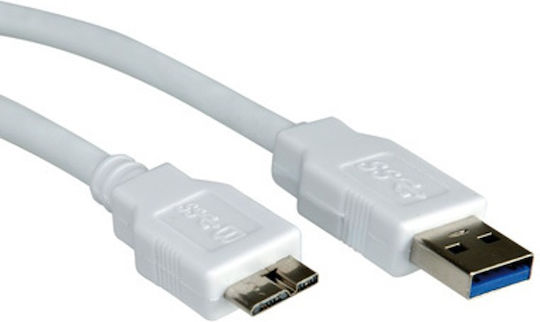Roline Cable 11.99.8875 Usb 3.0 A M To Usb Micro B 10-pin M 2m White