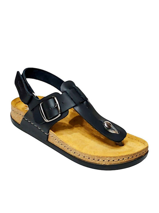 Women's Flat Sandals in Black Color