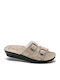 Flache Sandalen für Damen in Beige Farbe