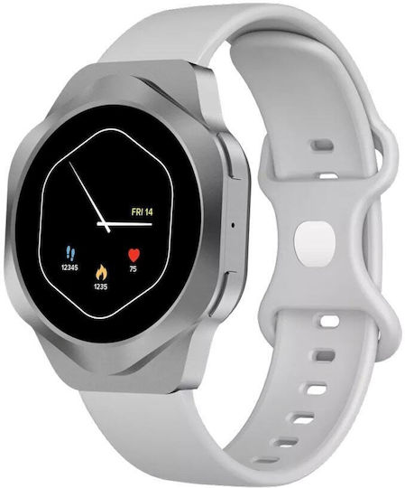 Canyon Hexagon 88 Wasserdicht Smartwatch mit Pulsmesser (Silber)