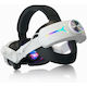 Head Strap Meta Quest 3 8000 Mah Battery Rgb Led Lights Adjustable Fast Charging Via Usb-c Plug Play White