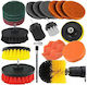 Set Cleaning Polishing Sponges Brushes Drill Screwdriver 23 Pieces Aria Trade
