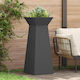 vidaXL Pot Stand Metal Black 40cmx40cmx101cmcm.