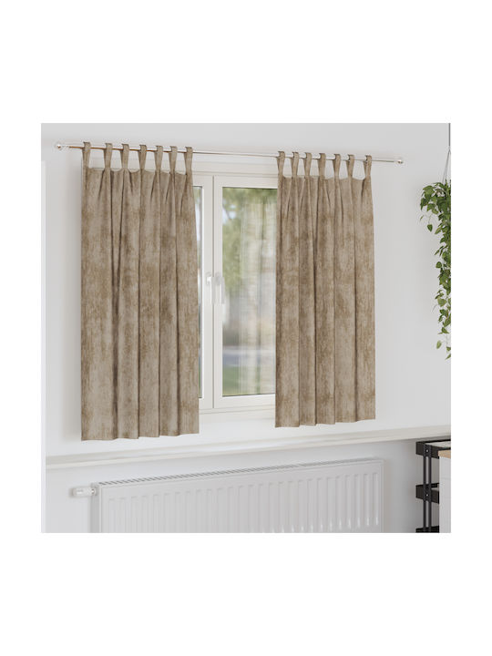 vidaXL Set Vorhänge Fenster mit Oberer Registerkarte Ecru 140x175cm