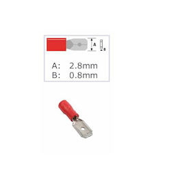 Fast On Кабелен Акрадект St-072/st-062 100 Броя Червени