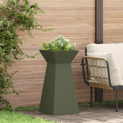 vidaXL Blumentopfständer Metall Khaki 35cmx35cm...