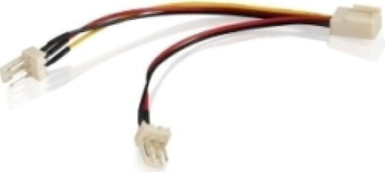 Cable Splitter Vcom Ce315-0.3m From 3pin Molex Female To 2x 3pin Molex Male 0.3m