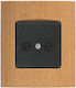 Arcada Holz Eiche Doppel Audio- und Video-Steckdose