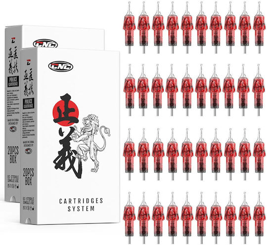 Set 40 Cartușe Ac pentru Tattoo 8 Tipuri de Ace Bug Pin 1203rl 1205rl 1207rl 1209rl 1007rs 1009rs 1207rs 1209rs Din Oțel Inoxidabil 316 Pentru Contur, Umplere En04x-40kit-fg
