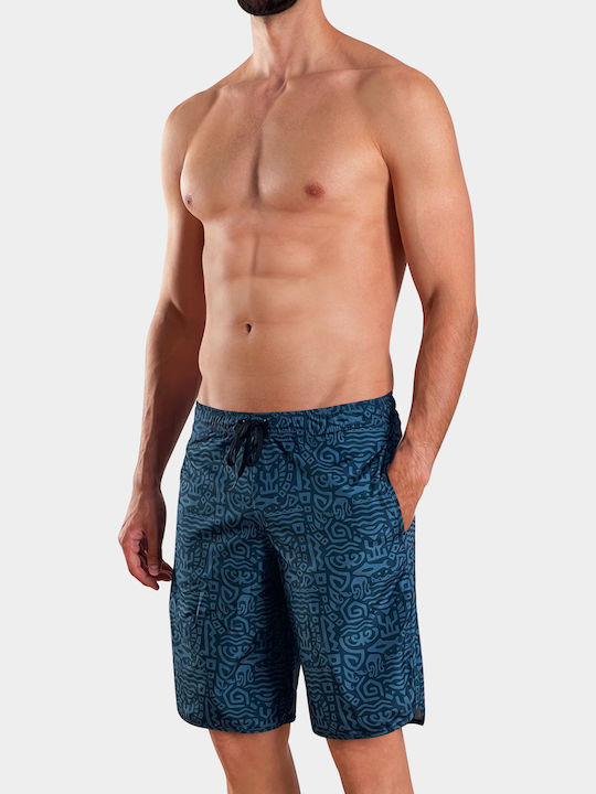 Men's Swimwear Shorts Aztec Blue, Blue Raf
