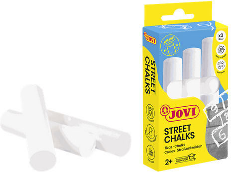 Jovi Chalk Jumbo Washable 2+ Paper Blister 3 Pieces 20x100mm Street White