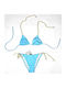 Bikini Set Top & Slip Bottom Light blue/yellow/white