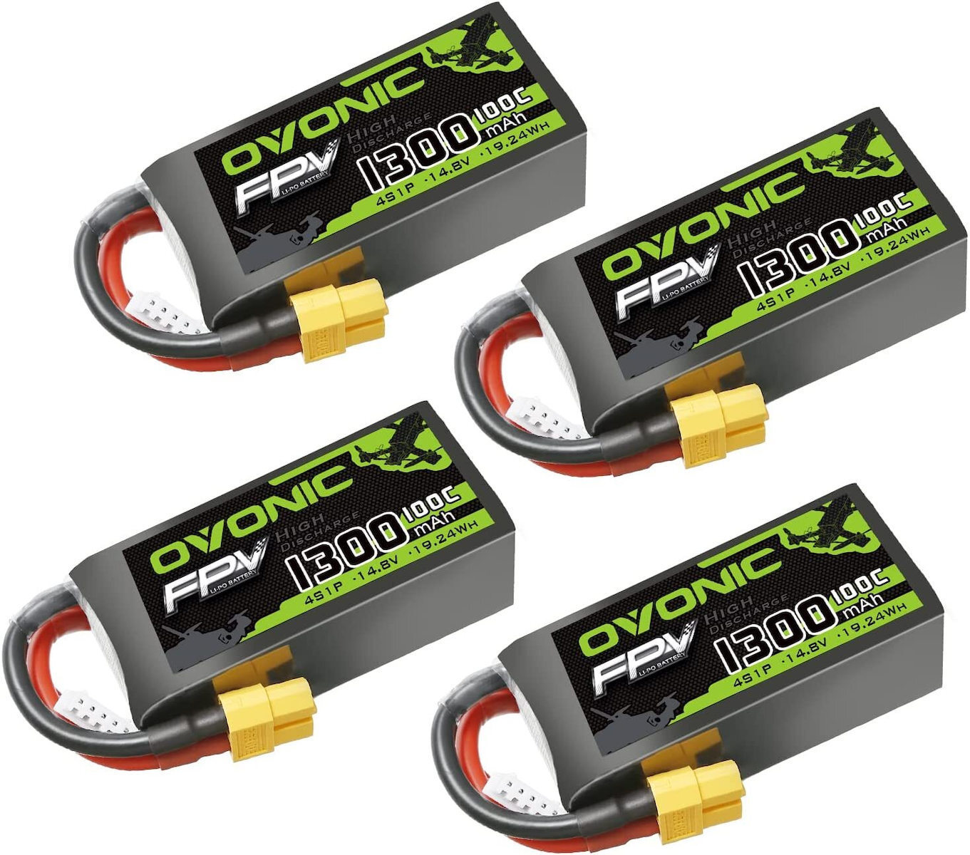 Batterie di propulsione per aerei RC - Tattu lipo Funfly Series 3S 11.1V 1300mAh 100C xt60 socket - FLASH RC