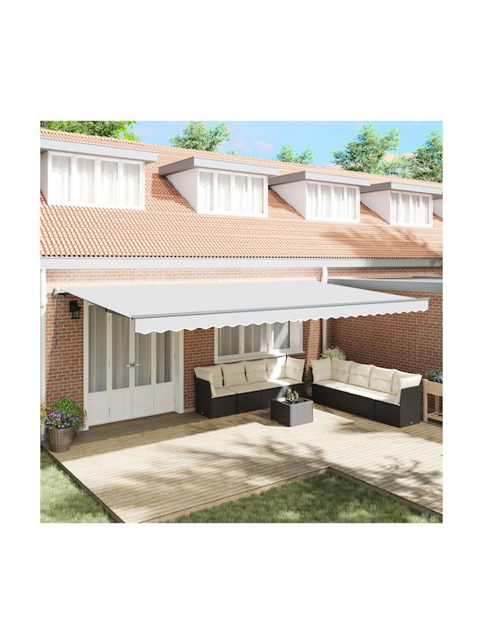 vidaXL Τέντα Βεράντας Λευκή 6x3m