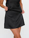Satin Fustă Black