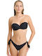 Bikini Slip με Κορδονάκια Μαύρο