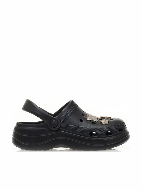 Tsoukalas Damen Clogs Schwarz
