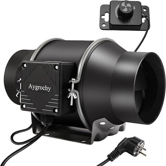 Ventilatoare Industriale 150 Mm Aer Exhaust Fan Controler Viteze Reglabil 683 M³/h 2800 Rpm 55 W 32 Db Material ABS Ventilatie de Încălzire Răcire Boosters Corturi de Crescere Hidroponice Ventilație de Exhaust