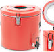 Royal Catering Rostfreier Stahl Thermosflasche mit Wasserhahn 30l Rote Farbe