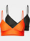 Onlbobby Life Rib Bikini Top Μαγιό Set 1 Πορτοκαλί + 1 Μαύρο