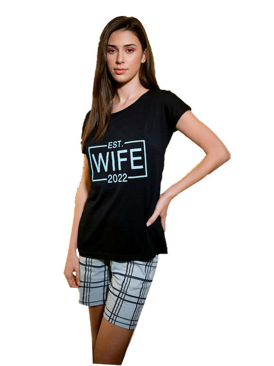 Happy Family Summer Women's Pyjama Set Blue