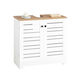 SoBuy Cabinet de baie L60xA30xÎ59cm Alb