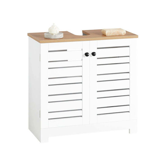 SoBuy Cabinet de baie L60xA30xÎ59cm Alb