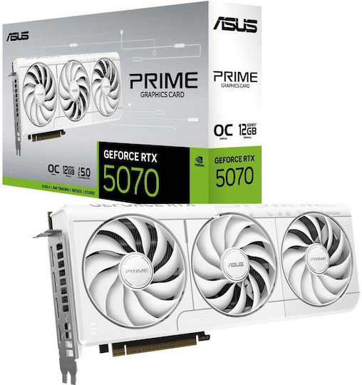 Asus GeForce RTX 5070 12GB GDDR7 Prime OC White OC Graphics Card