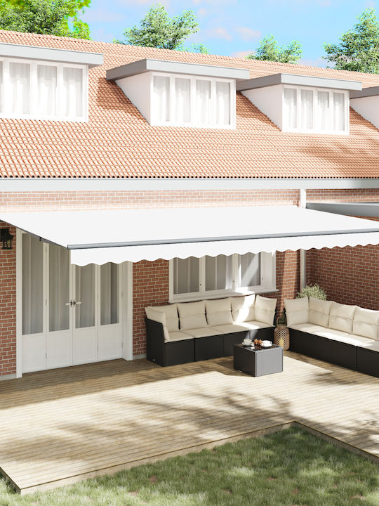 vidaXL Terrace Tent with LEDs White 6x3m