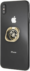 Guess 4g Ring Stand Μοντέρνο Pop Holder Smartphone Μαύρο Χρυσό