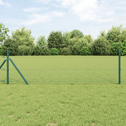 vidaXL Wire Fencing Galvanized with PVC Coating Set Green 0.6x10m