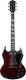 Eko Elektrische Gitarre SG mit HH Tonabnehmerkonfiguration Rot