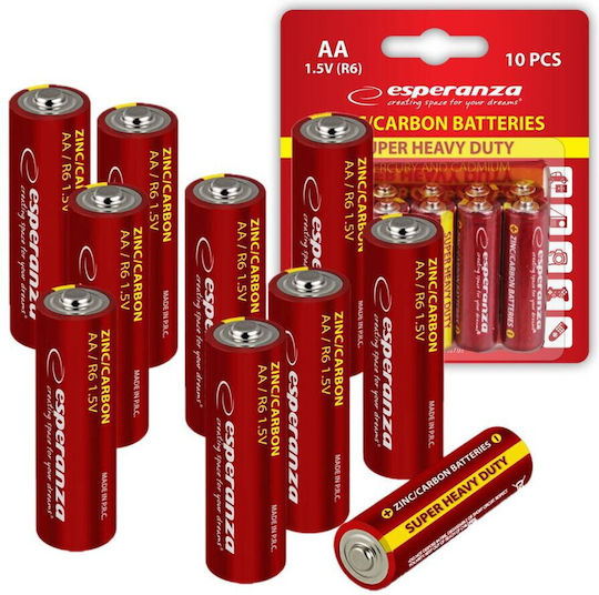 Esperanza Zink-Batterie Zink AA 1.5V 10Stück