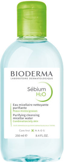 Bioderma Sebium H2o Micellar Water Makeup Remover Face & Eyes for Acne-Prone Skin 250ml